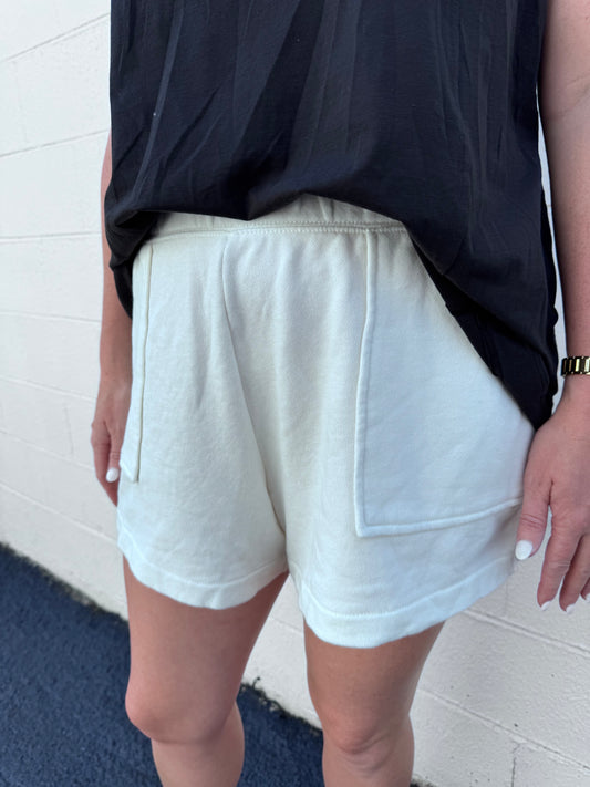 Aerie White Pull-On Shorts Size Large