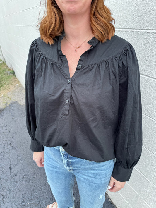 Old Navy Black Blouse Size Large