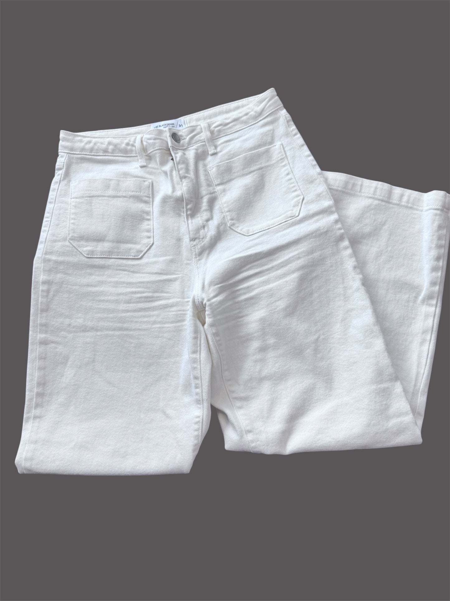 Just Black White Denim Jeans Size 12